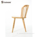 Chaise de salle à manger en bois massif de style européen WD-1385A